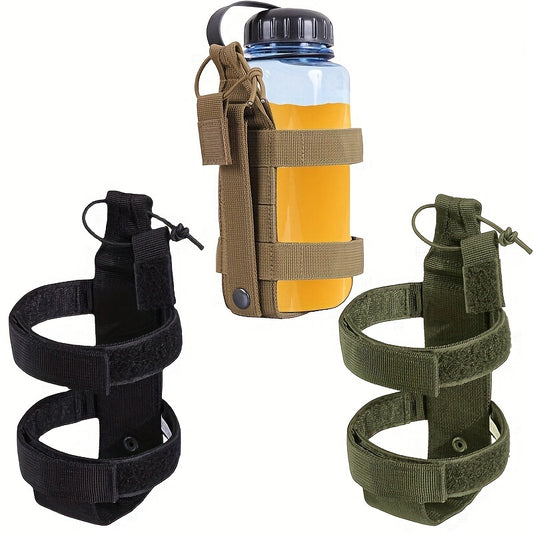 Adjustable Tactical Water Bottle Holder with Protective Sleeve - Durable Polyester, Easy-Carry Waist Pack for Outdoor Adventures