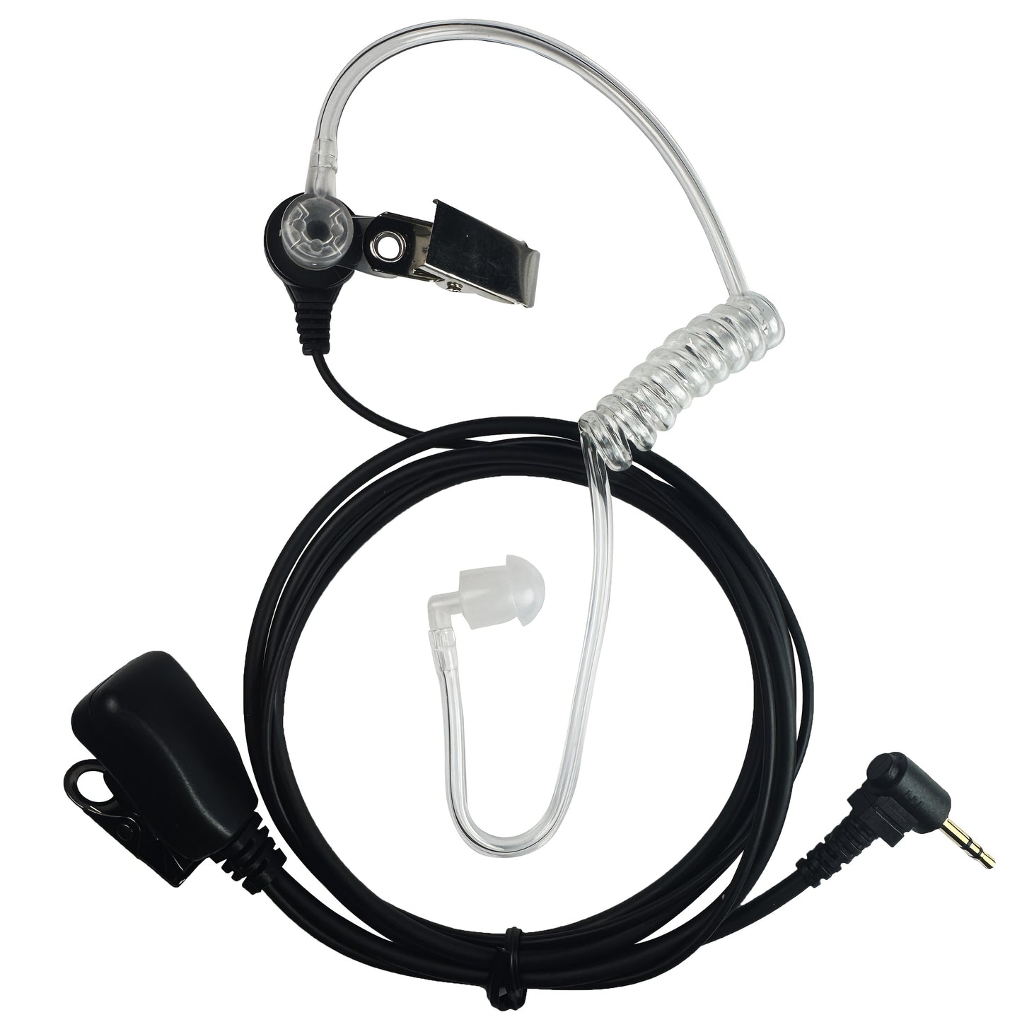 1pc Durable PVC 1-Pin 2.5mm Walkie Talkie Earpiece with Clear PTT Mic - Hands-Free, Flexible Cable for Talkabout TLKR T200TP, T260, T100 Series, T402, T460, T465, T600, T605, T800, T62, T82, T92H2O - Ideal for Nightclubs, Bar
