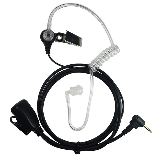 1pc Durable PVC 1-Pin 2.5mm Walkie Talkie Earpiece with Clear PTT Mic - Hands-Free, Flexible Cable for Talkabout TLKR T200TP, T260, T100 Series, T402, T460, T465, T600, T605, T800, T62, T82, T92H2O - Ideal for Nightclubs, Bar