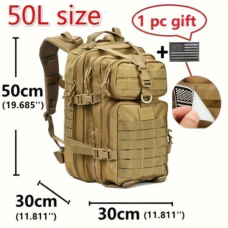 6.6gal/13.21gal Sturdy Nylon Waterproof Tactical Sports Trekking Fishing Hunting Camping Hiking Bag Backpack Outdoor Rucksacks