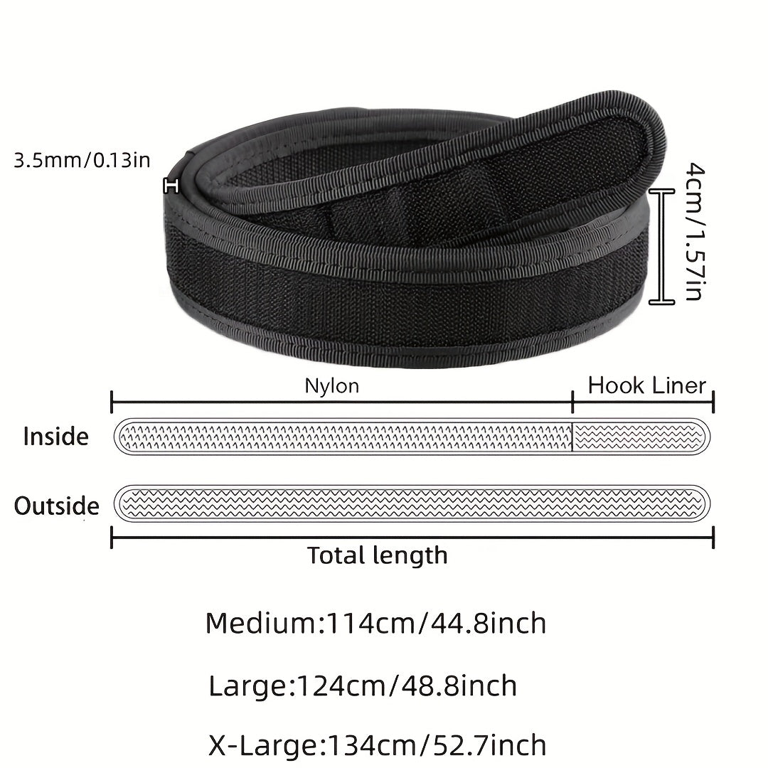 Men's Tactical Inner Belt - 1.5" Adjustable, Durable Nylon for Outdoor EDC & Work, Perfect Father's Day Gift