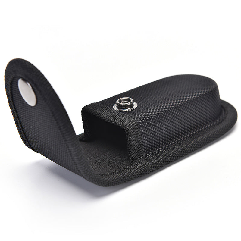 1pc Durable Nylon Folding Knife Sheath with Belt Loop - Sleek Black Pocket Carry Case & Flashlight Holder, Lightweight and Compact (5.12x2.56in)