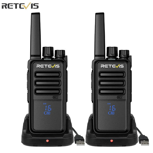 Retevis RT68H RT668H Walkie Talkie License-free Walkie-talkie Long Range Hidden Screen Handy Type-C Radio Communicator Business