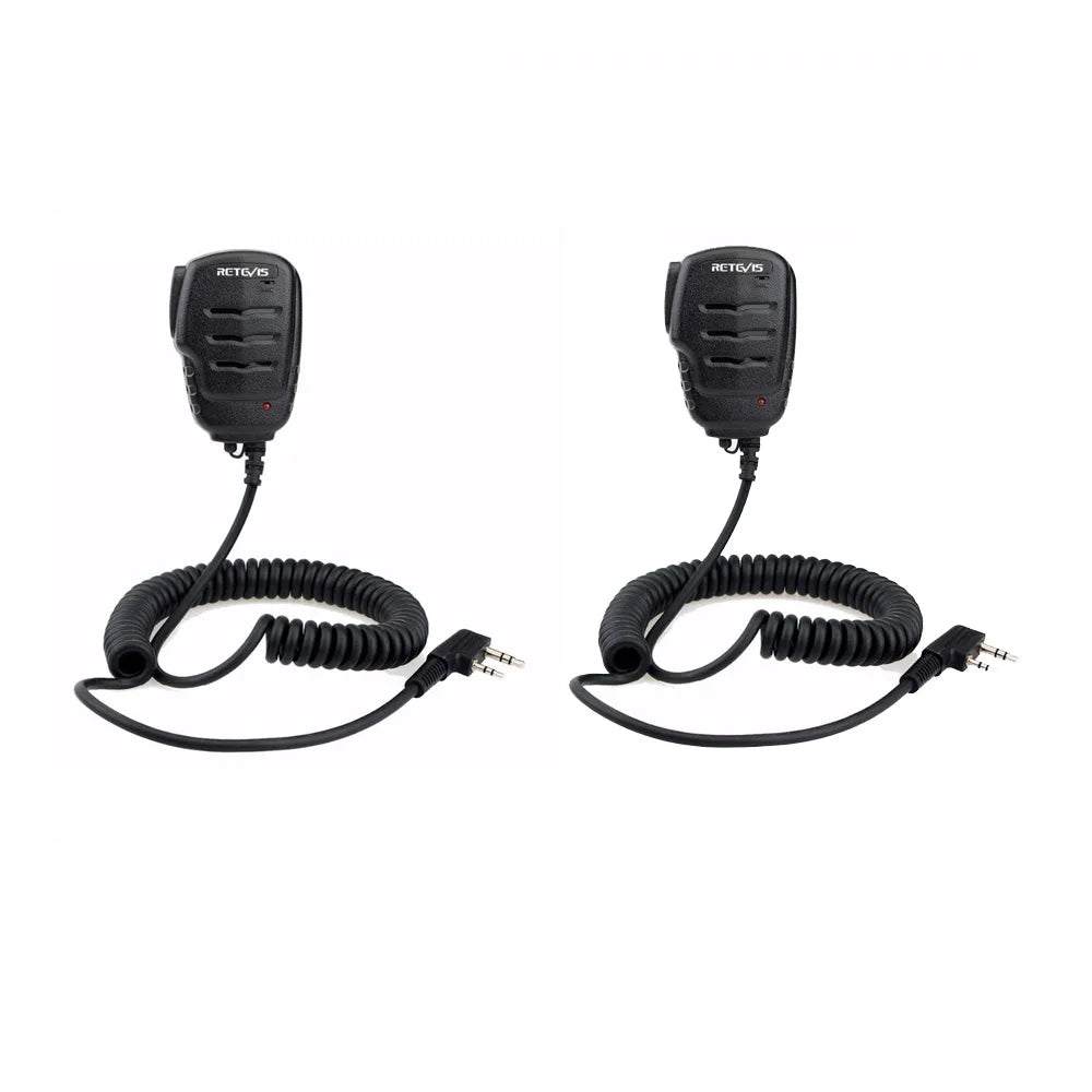 Retevis RS-111 Walkie Talkie Microphone Speaker PTT Mic with 3.5mm Earpiece jack For Kenwood For Baofeng UV 5R UV 82 RT622 RT24
