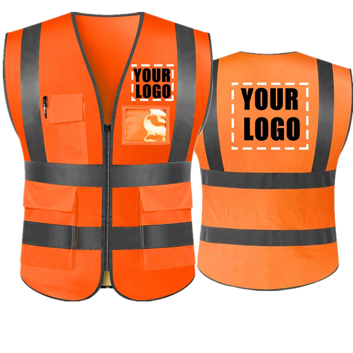 Reflective Safety Vest Custom LOGO TEXT High Visibility Work Vest Construction Work Uniforms Engineer Safety Vest