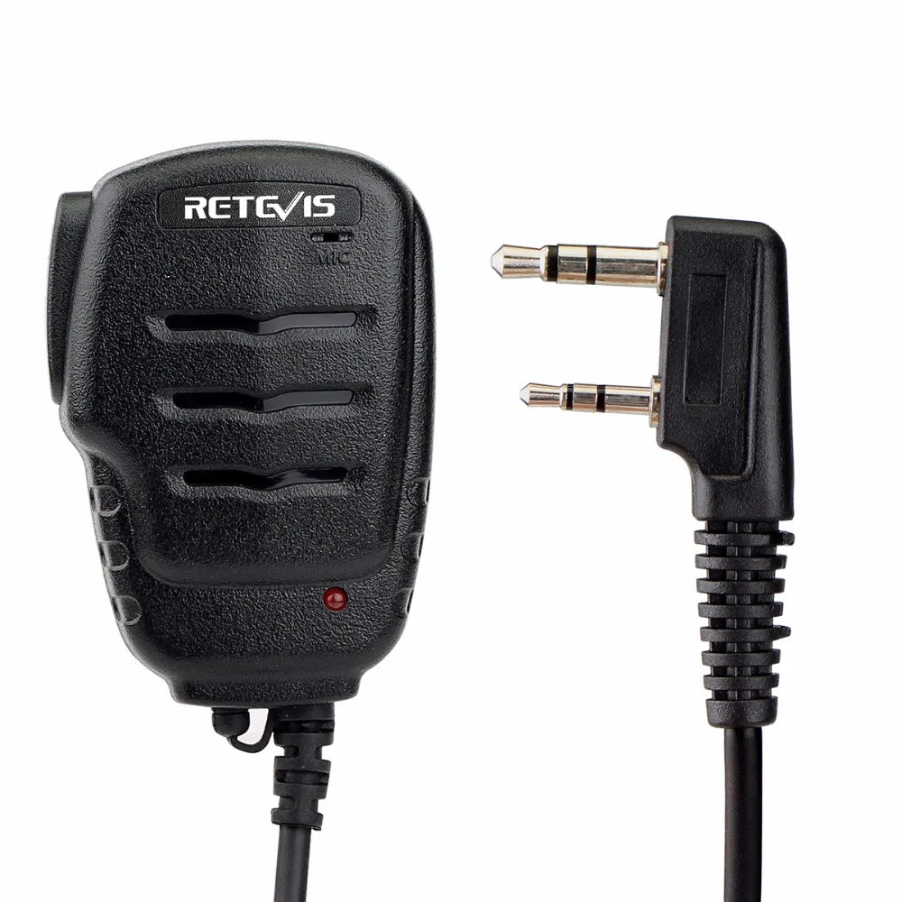Retevis RS-111 Walkie Talkie Microphone Speaker PTT Mic with 3.5mm Earpiece jack For Kenwood For Baofeng UV 5R UV 82 RT622 RT24