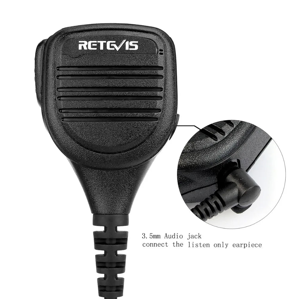 Retevis RS-112 IP54 Waterproof Remote Mic Speaker Microphone PTT for Kenwood Baofeng UV 5R for Quansheng UV K5 K6 UV K58 Radio