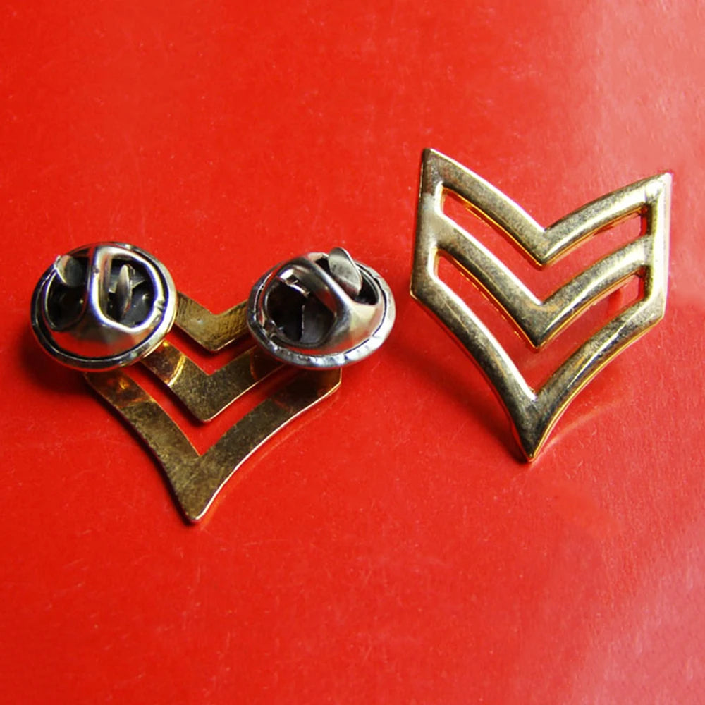 Second First Army Pin PAIR OF WW2 US ARMY SERGEANT FIRST CLASS PINBACK RANK INSIGNIA PIN BAD ...