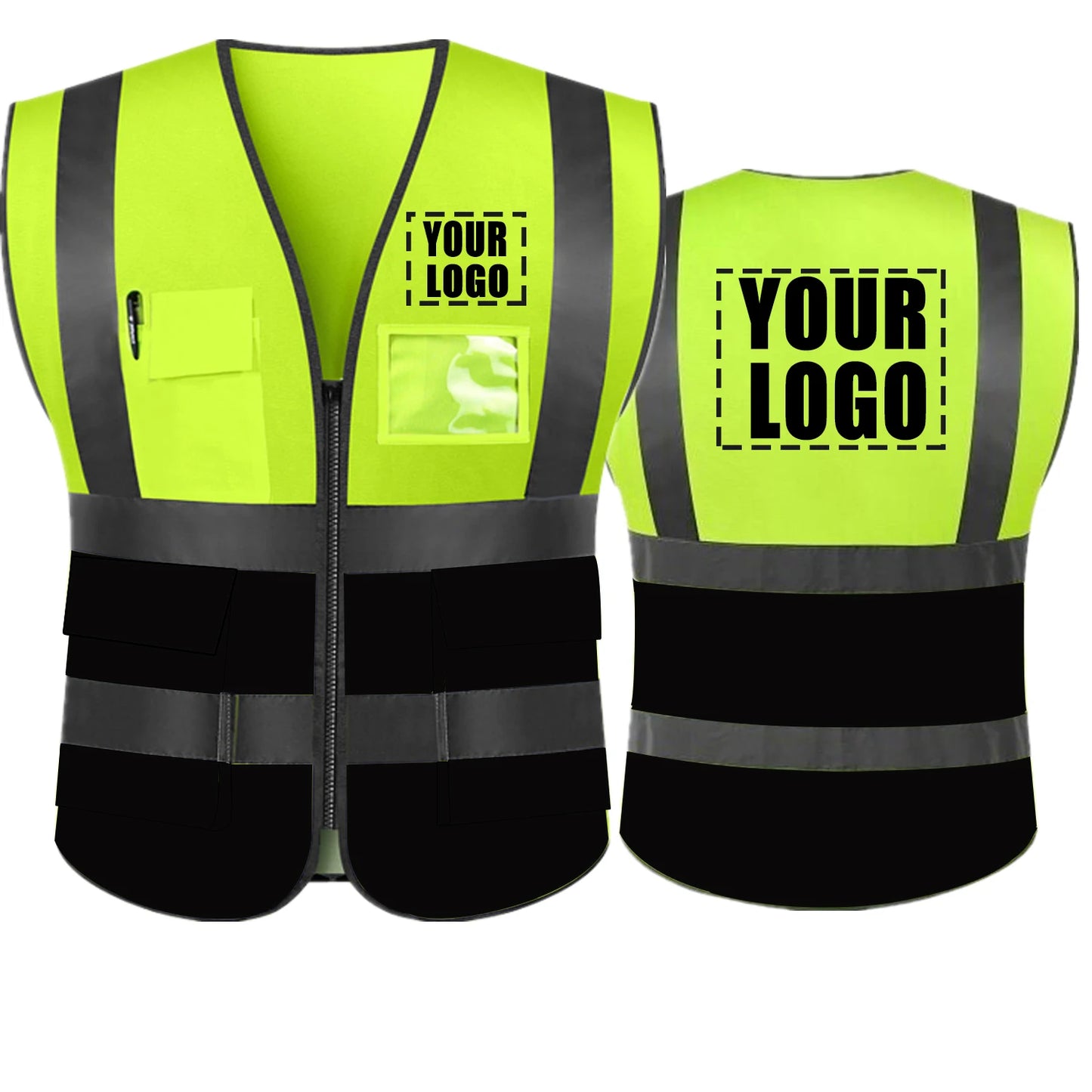 Reflective Safety Vest Custom LOGO TEXT High Visibility Work Vest Construction Work Uniforms Engineer Safety Vest