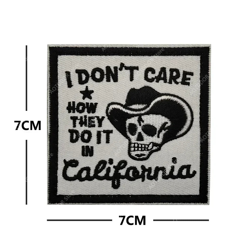 English inspirational quotes Embroidery Cloth Hook&Loop Patches Backpack Tactical Morale Badge Applique For Jacket Jeans bag