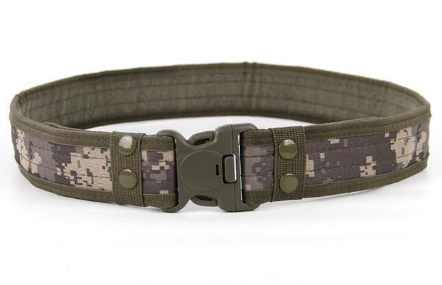 Tactical Men Belt Outdoor Hunting Sports Camping Belt Airsoft Waistband Army Style Combat Belt Quick Release with Belt Clips