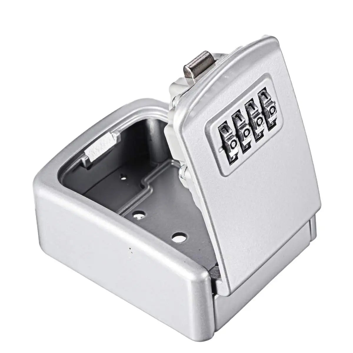 Black/Gold/Silver Metal Key Lock Box Outdoor Wall Mounted Key Holder Organizer 4 Digit Combination Security Storage Secret Box