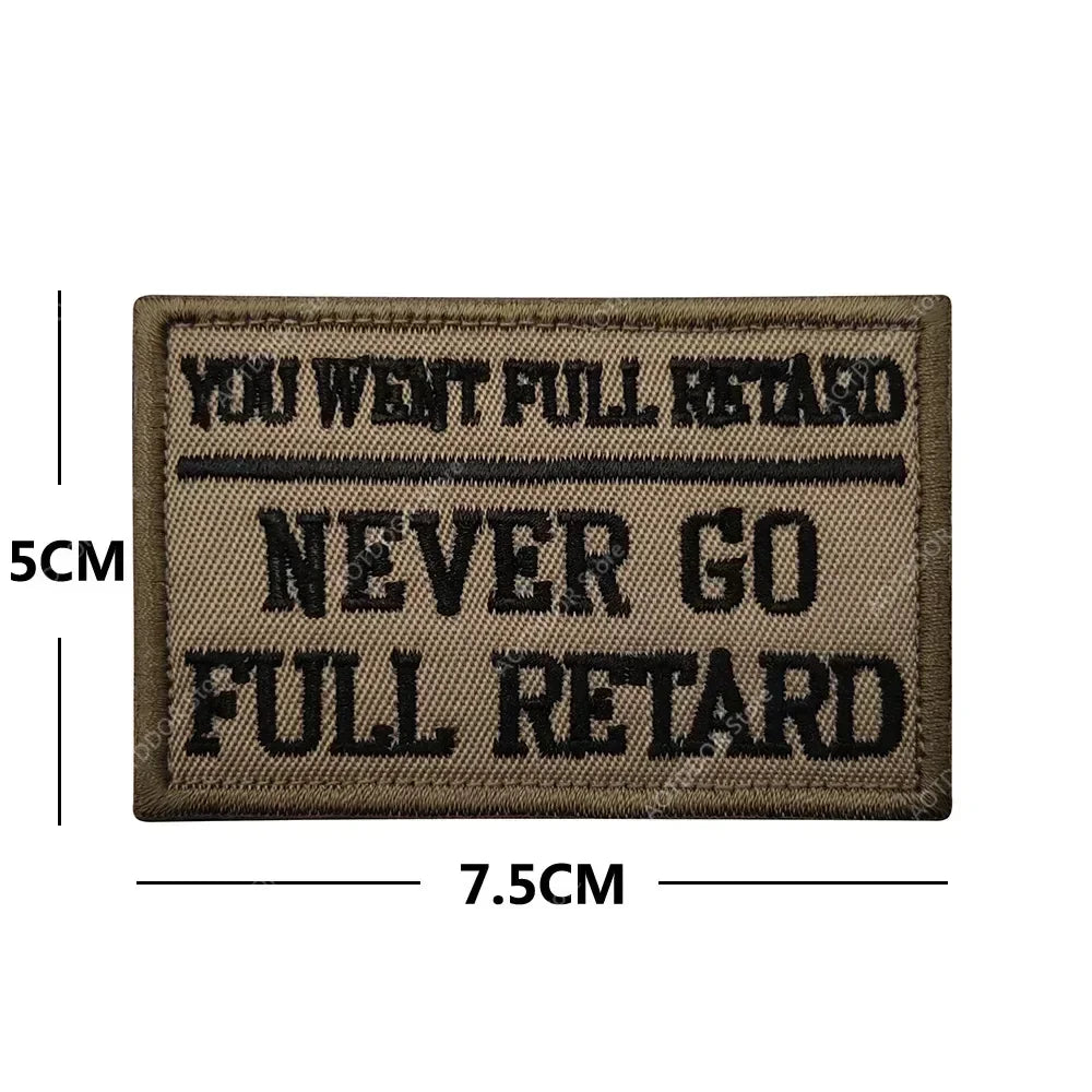 English inspirational quotes Embroidery Cloth Hook&Loop Patches Backpack Tactical Morale Badge Applique For Jacket Jeans bag