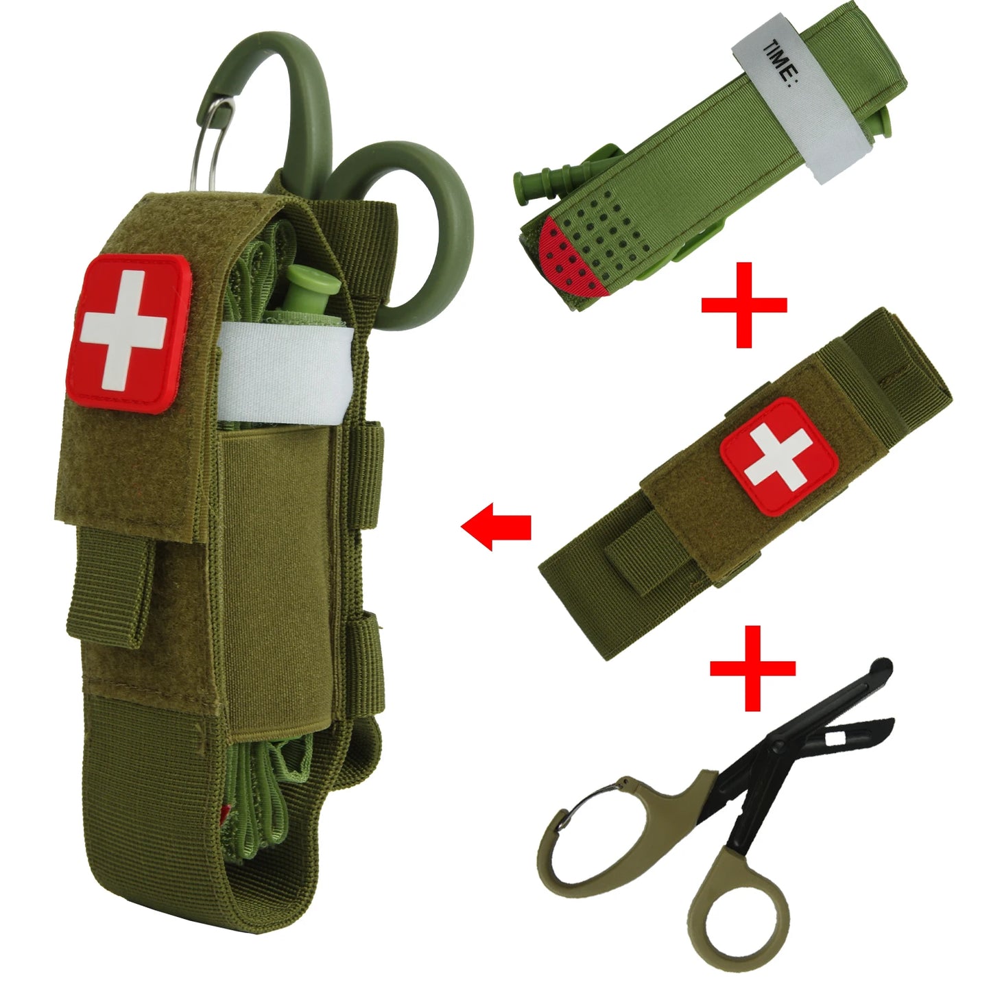 Tactical Military First Aid Kit Tourniquet Molle Survival Set Pouch Nursing Holder Medical Gear Scissors Bag Outdoor Equipment