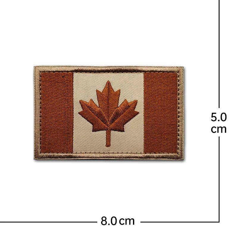Canada Flag Embroidered Patches maple leaves Canadian Patches Appliques 3D Embroidery Backpack Bag Stickers Hat