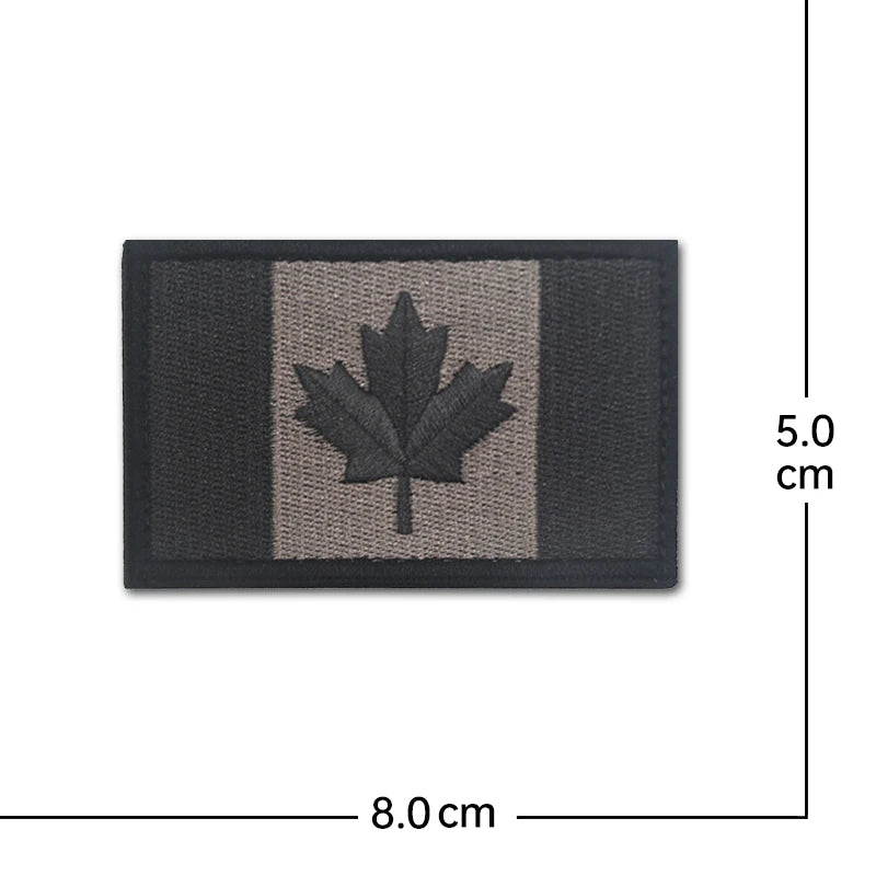 Canada Flag Embroidered Patches maple leaves Canadian Patches Appliques 3D Embroidery Backpack Bag Stickers Hat