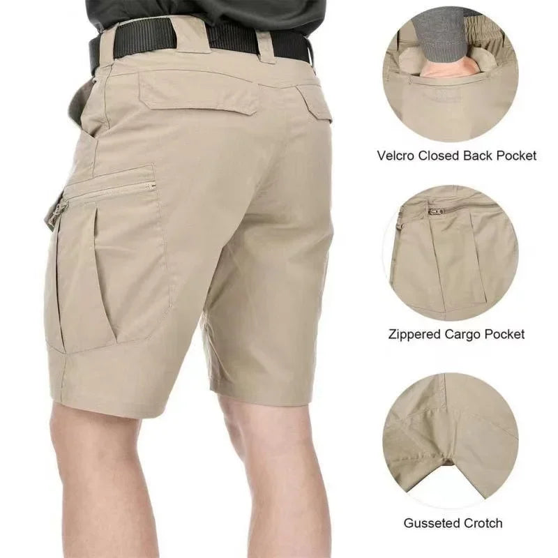 Savior Summer Waterproof Quick Dry Multi-pocket Shorts Cargo Shorts Tactical Short Pants Men's Outdoor Clothes Hunting Fishing