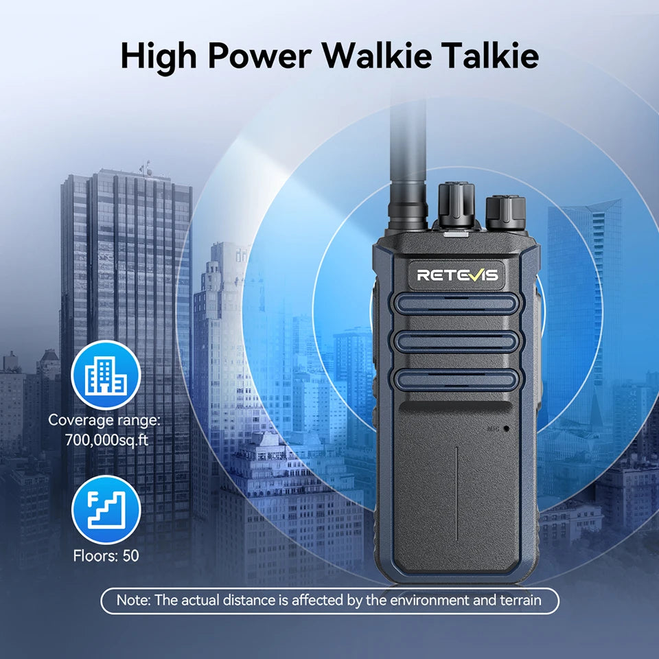 Retevis RT86A Walkie Talkie Radio Heavy Duty Walkie-talkie Communication Long Range 2 pcs Radio Communicator Intercom Long Reach