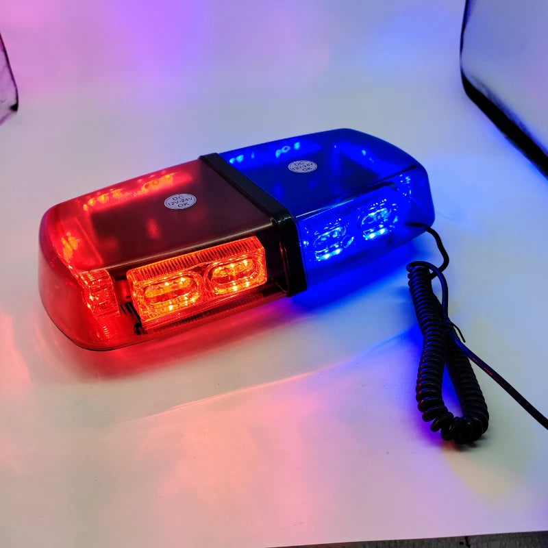 in Stock Supply Car Roof Warning Patrol Light Shining Light Engineering Road Rescue Car Magnetic Suction Flash Ceiling 12v-24v