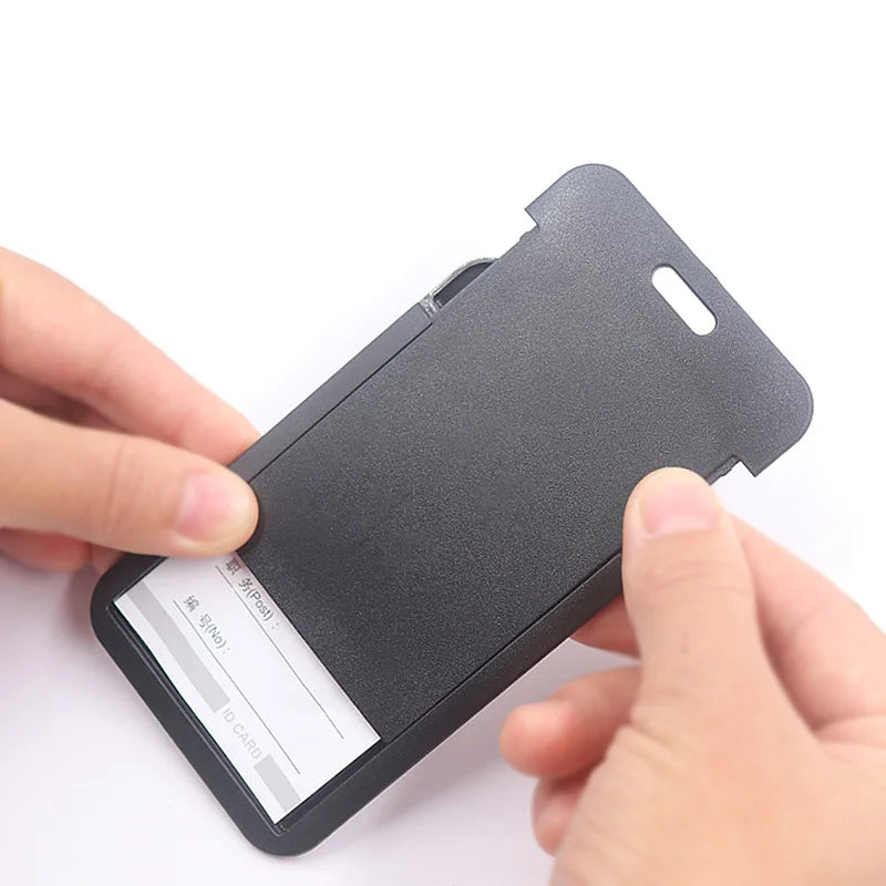 3 pieces/1 piece - High end retractable black work card holder, student meal card holder