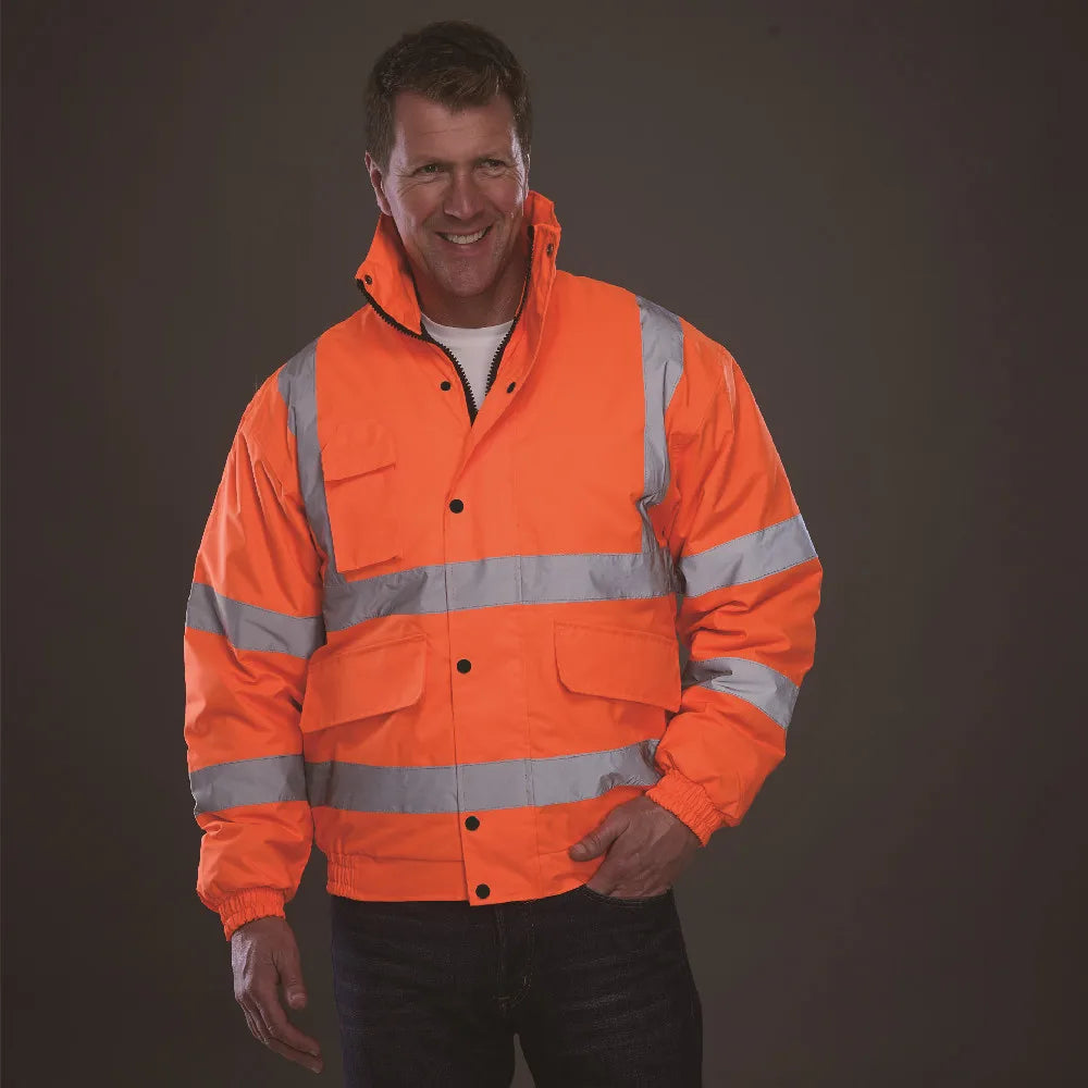 Safety Jackets for Work Men Winter Hi Vis Jacket Work Wear thickened Thermal Waterproof Windproof Reflective Jacket Men