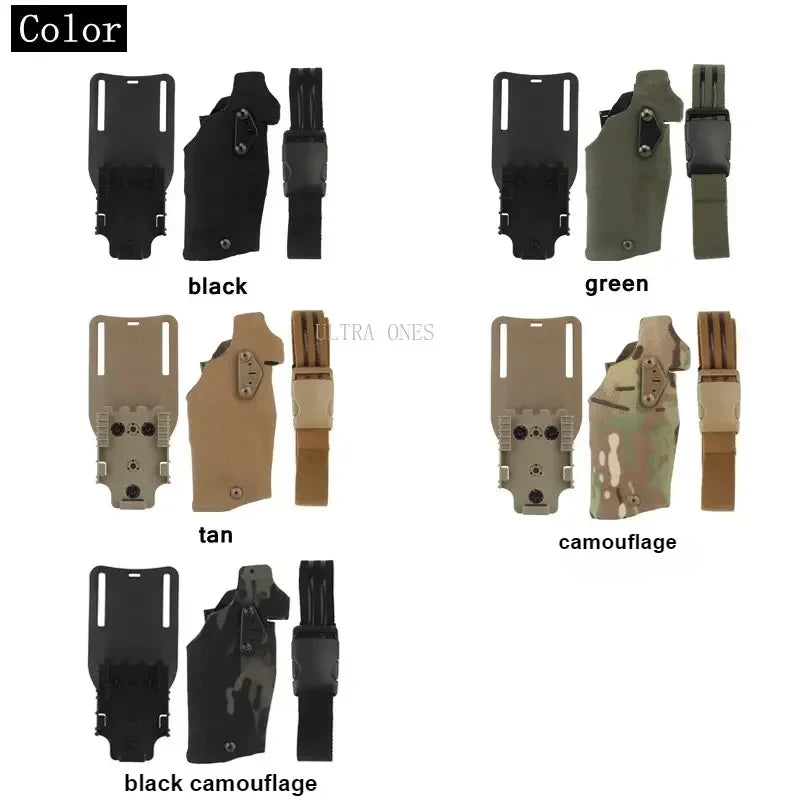 Airsoft Tactical Holster for Glock 17 Gen4 19 with X300 X300U Light Quick Release Pistol Case with Strap Shooting Accessories