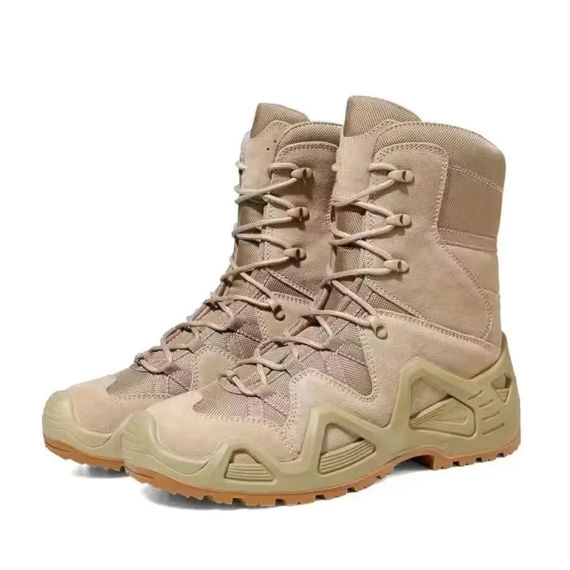 Mens Combat Tactical Boots WaterProof Outdoor Hiking Ankle Work Boots Climbing Botas Tacticas Militar Intervention Safety shoes