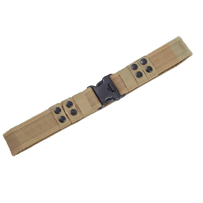 Tactical Men Belt Outdoor Hunting Sports Camping Belt Airsoft Waistband Army Style Combat Belt Quick Release with Belt Clips
