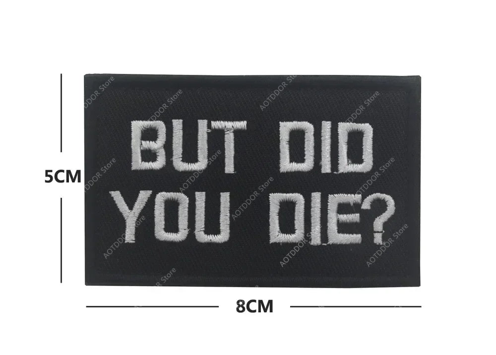 English inspirational quotes Embroidery Cloth Hook&Loop Patches Backpack Tactical Morale Badge Applique For Jacket Jeans bag