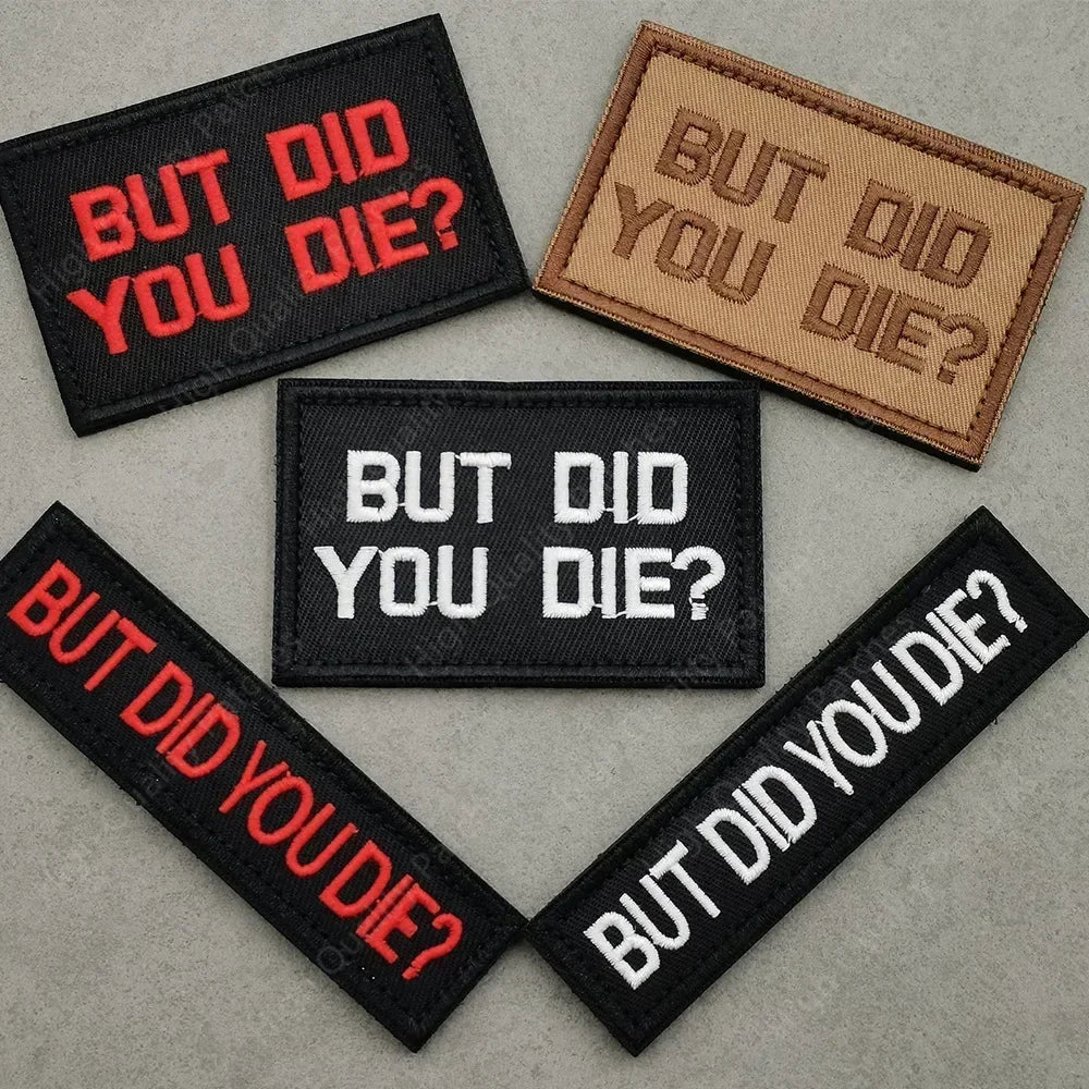 English inspirational quotes Embroidery Cloth Hook&Loop Patches Backpack Tactical Morale Badge Applique For Jacket Jeans bag