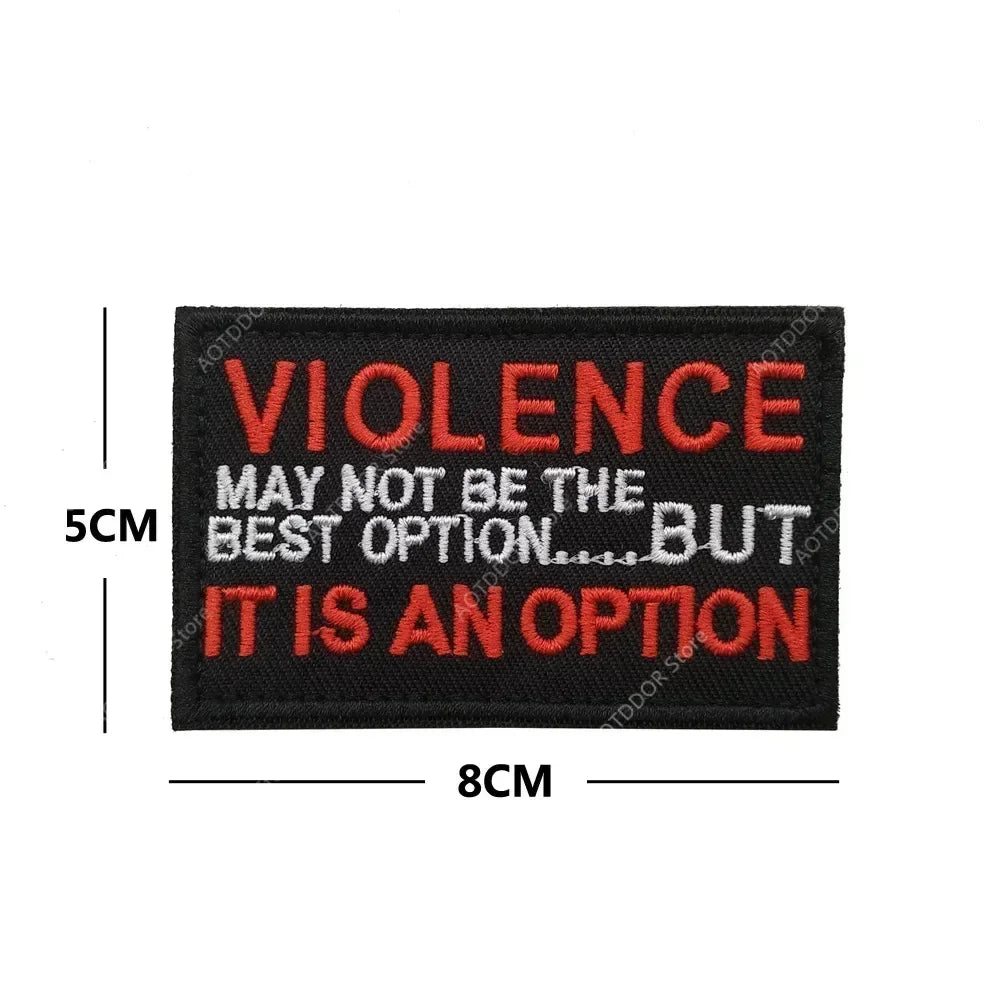 English inspirational quotes Embroidery Cloth Hook&Loop Patches Backpack Tactical Morale Badge Applique For Jacket Jeans bag