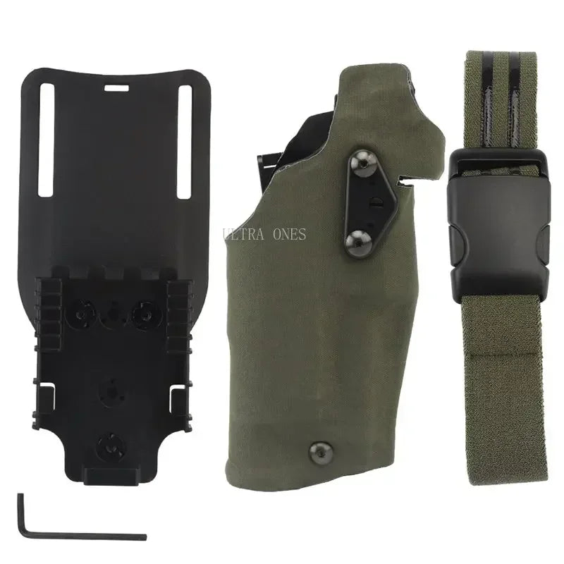 Airsoft Tactical Holster for Glock 17 Gen4 19 with X300 X300U Light Quick Release Pistol Case with Strap Shooting Accessories