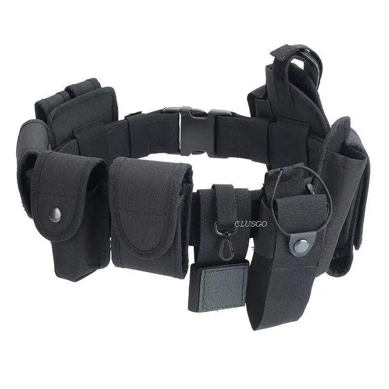Duty Belts Tactical Modular Equipment Security Utility Belt with 10 Components Pouches Bags Holster Gear Security Guard Belt