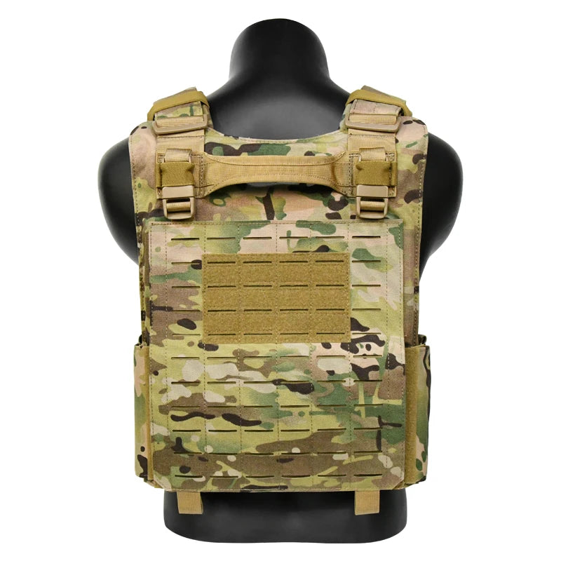 Nylon Large Size Multicam Chaleco Tactico,28x35cm Plate Carrier,Ranger Green,Tactical Vest for SAPI 11*14 Inch Plate