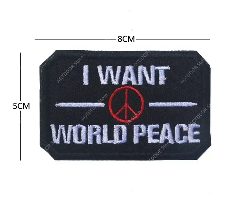 English inspirational quotes Embroidery Cloth Hook&Loop Patches Backpack Tactical Morale Badge Applique For Jacket Jeans bag