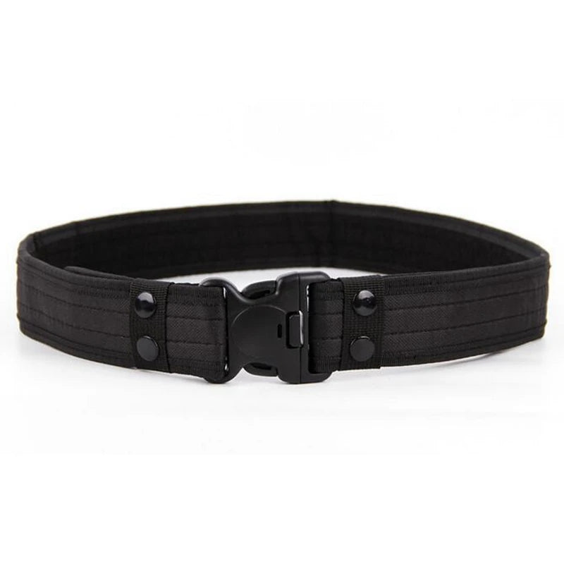 Tactical Men Belt Outdoor Hunting Sports Camping Belt Airsoft Waistband Army Style Combat Belt Quick Release with Belt Clips