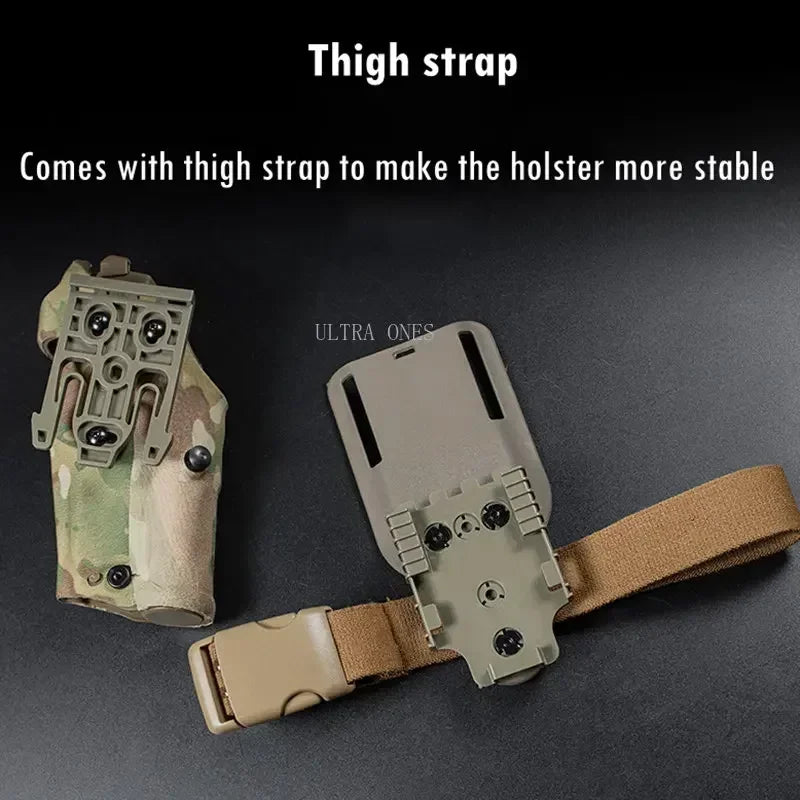 Airsoft Tactical Holster for Glock 17 Gen4 19 with X300 X300U Light Quick Release Pistol Case with Strap Shooting Accessories