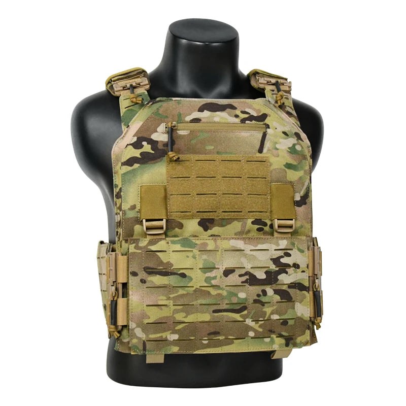 Nylon Large Size Multicam Chaleco Tactico,28x35cm Plate Carrier,Ranger Green,Tactical Vest for SAPI 11*14 Inch Plate