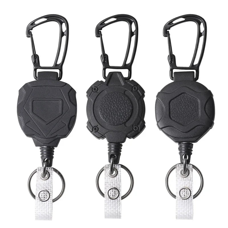 Fashion Retractable Keychains 80cm Stainless Steel Braided Wire Multi-purpose Card Holder High Quality Badge Reels