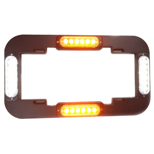 Biaochi 24W 12V 24V DC universal emergency warning amber white led license plate strobe light for cars trucks