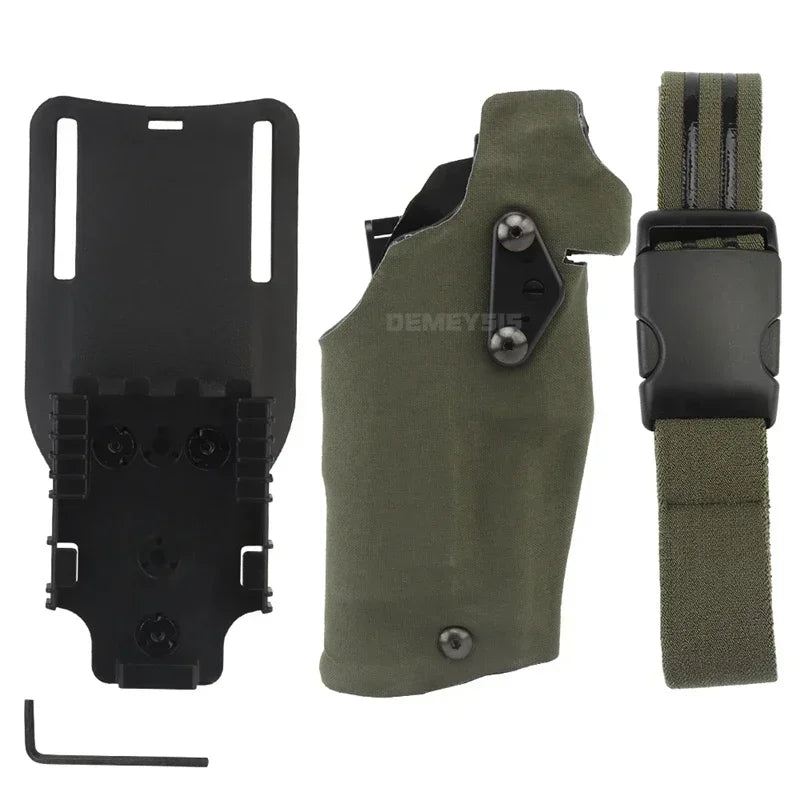 Airsoft Tactical Holster for Glock 17 Gen4 19 with X300 X300U Light Quick Release Pistol Case with Strap Shooting Accessories