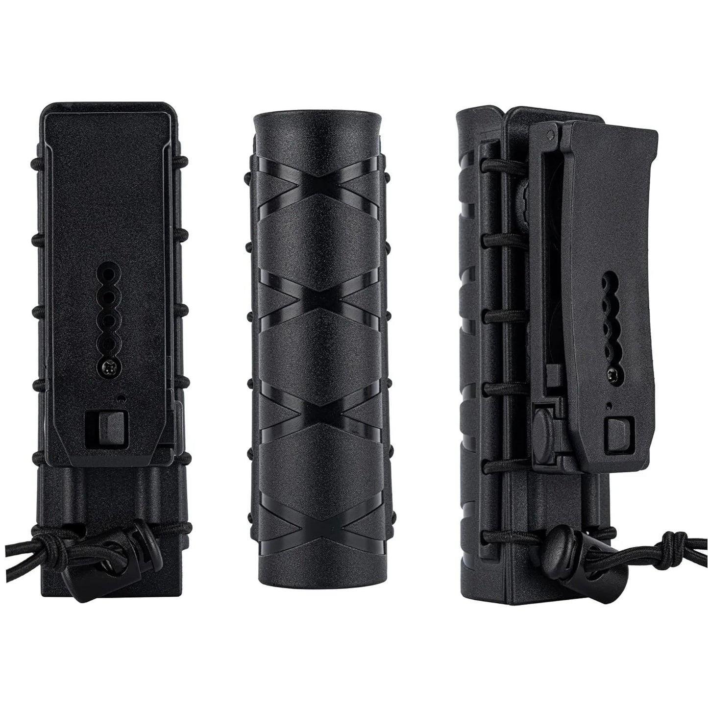 Baton Holder 360 Degree Rotating MOLLE Clip 16"-21"-26" Telescopic Holster for 1.2" Diameter Expandable Carry Case Baton Carrier