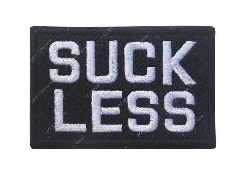 English inspirational quotes Embroidery Cloth Hook&Loop Patches Backpack Tactical Morale Badge Applique For Jacket Jeans bag