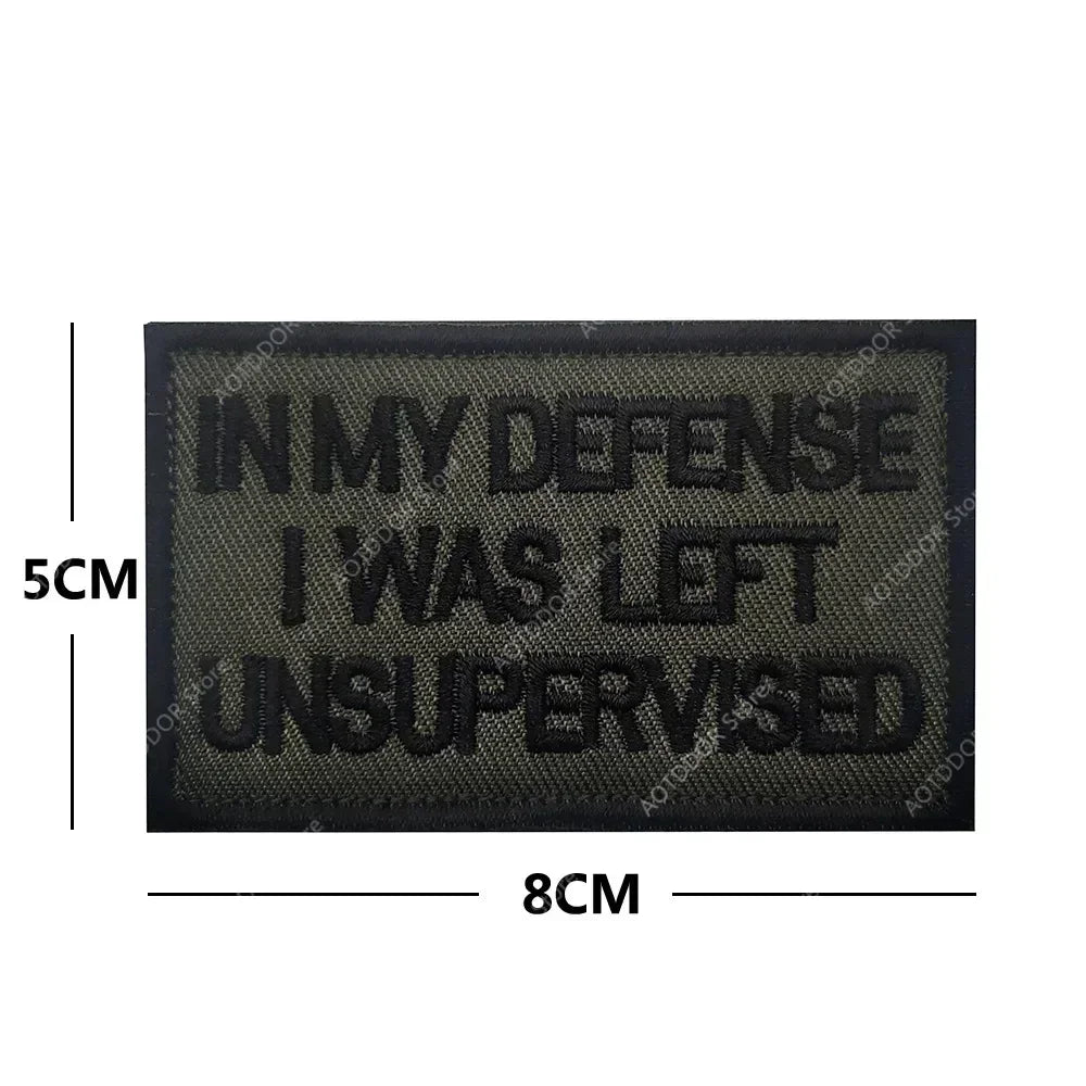 English inspirational quotes Embroidery Cloth Hook&Loop Patches Backpack Tactical Morale Badge Applique For Jacket Jeans bag