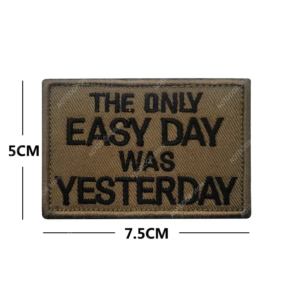English inspirational quotes Embroidery Cloth Hook&Loop Patches Backpack Tactical Morale Badge Applique For Jacket Jeans bag