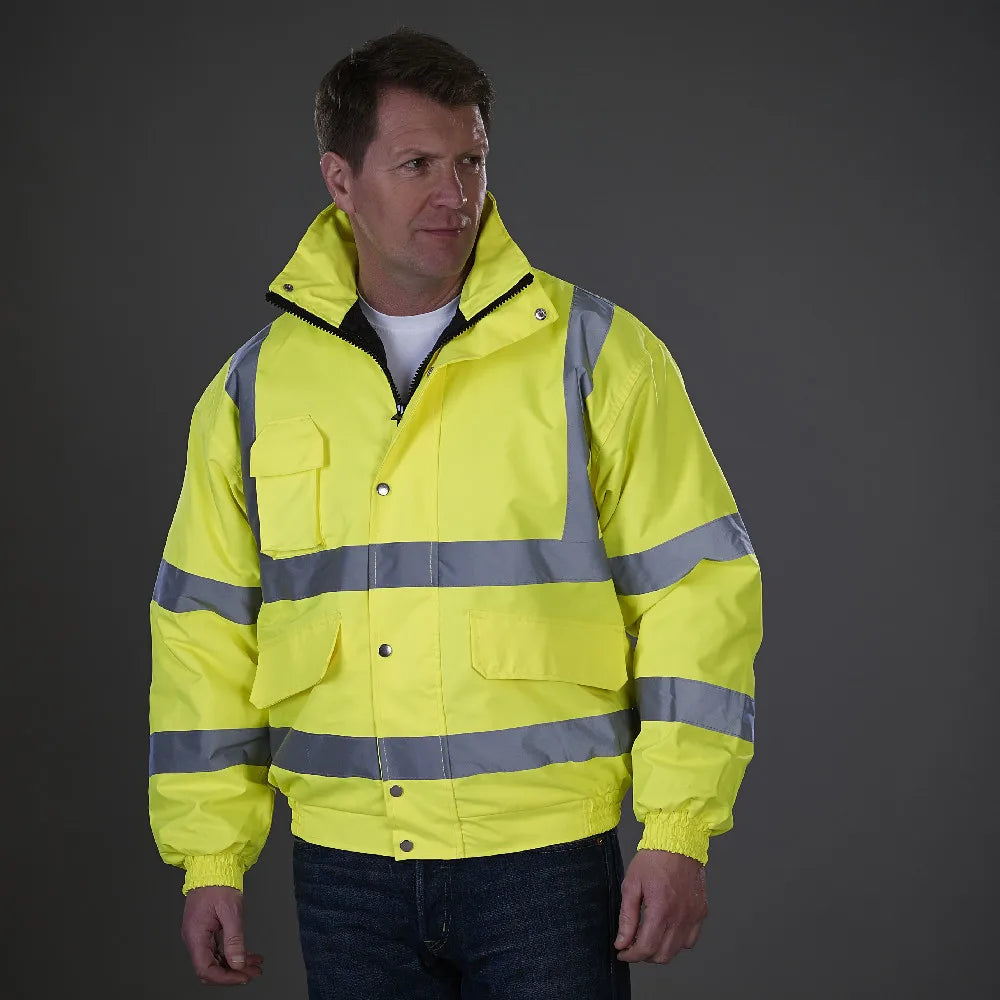 Safety Jackets for Work Men Winter Hi Vis Jacket Work Wear thickened Thermal Waterproof Windproof Reflective Jacket Men
