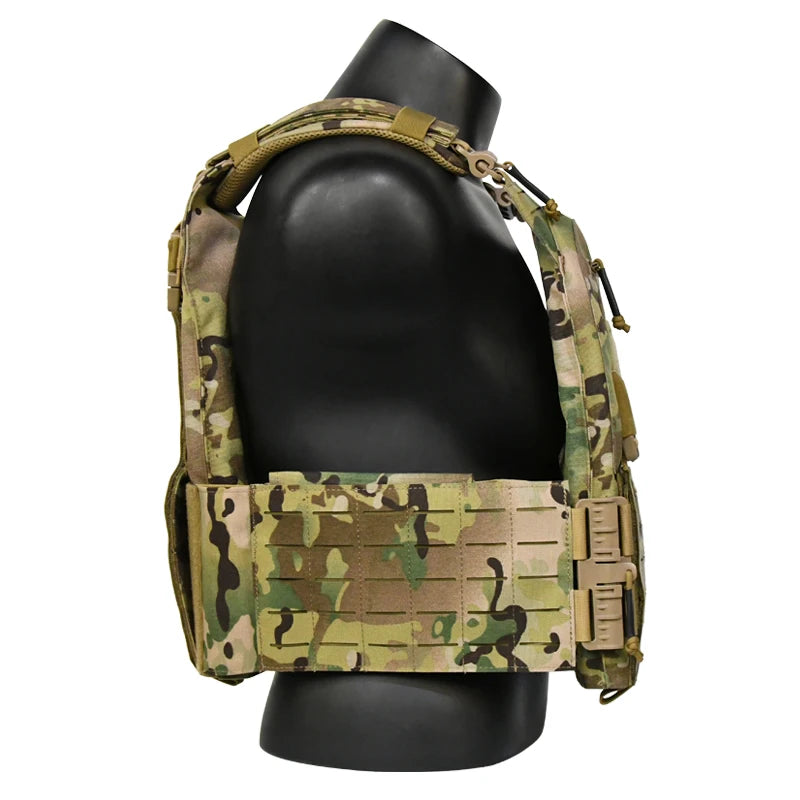 Nylon Large Size Multicam Chaleco Tactico,28x35cm Plate Carrier,Ranger Green,Tactical Vest for SAPI 11*14 Inch Plate