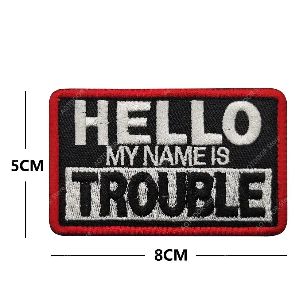 English inspirational quotes Embroidery Cloth Hook&Loop Patches Backpack Tactical Morale Badge Applique For Jacket Jeans bag