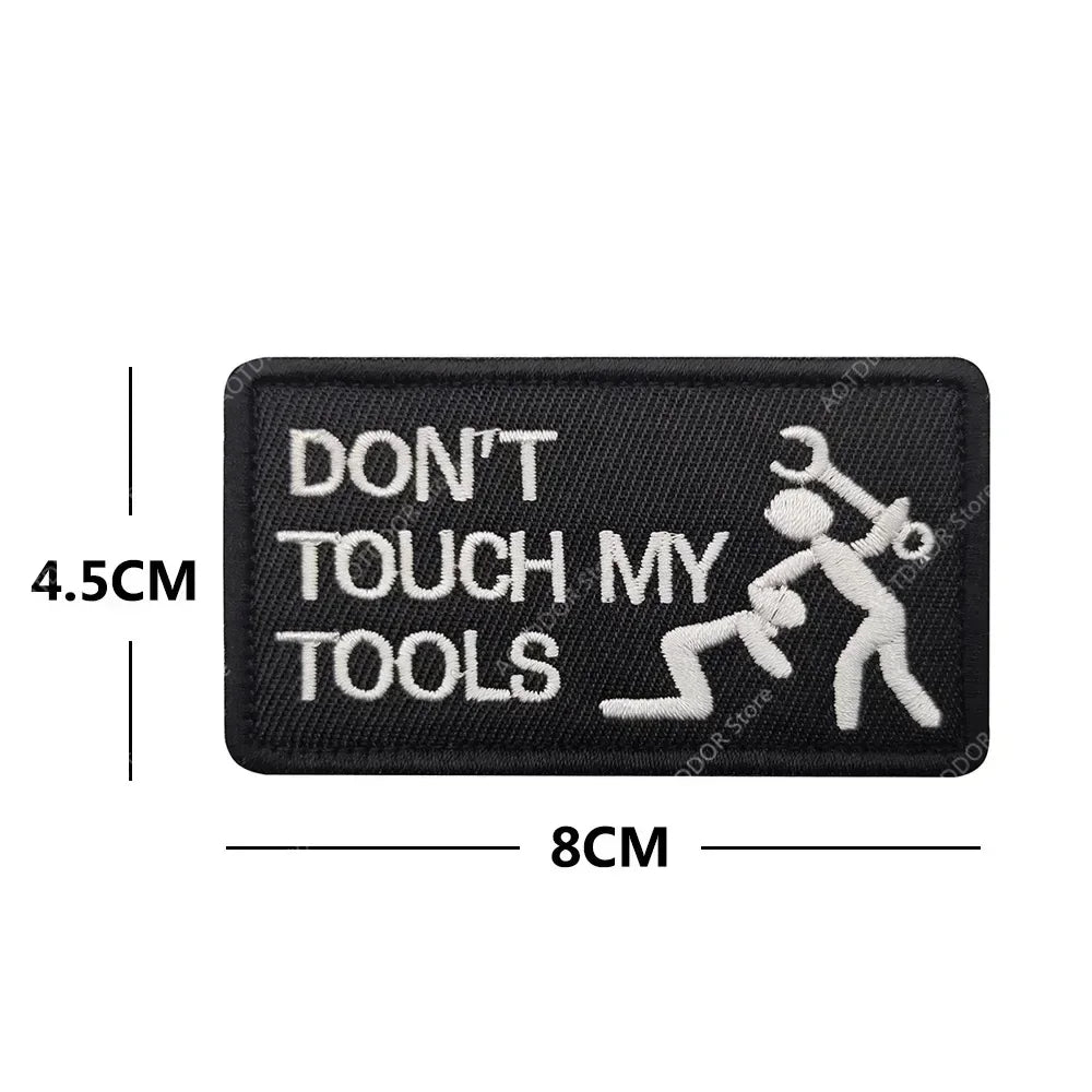 English inspirational quotes Embroidery Cloth Hook&Loop Patches Backpack Tactical Morale Badge Applique For Jacket Jeans bag