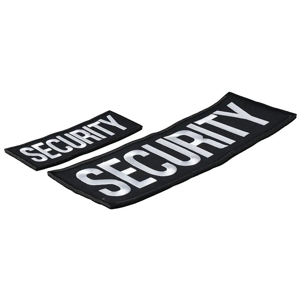 2 Pack Security Patches, One Small and One Large Embroidered Letters Patches, Security Patches for Vest Jacket